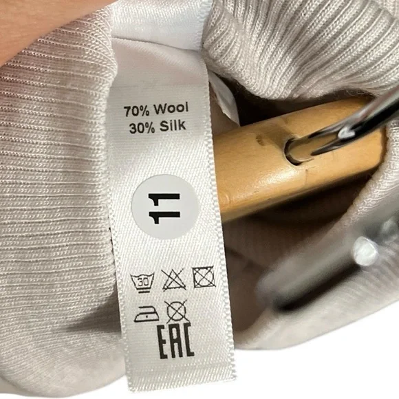 NWT ZIMMERLI Rolled Silk Cotton Dove Turtleneck Long Sleeve Top - Picture 11 of 11